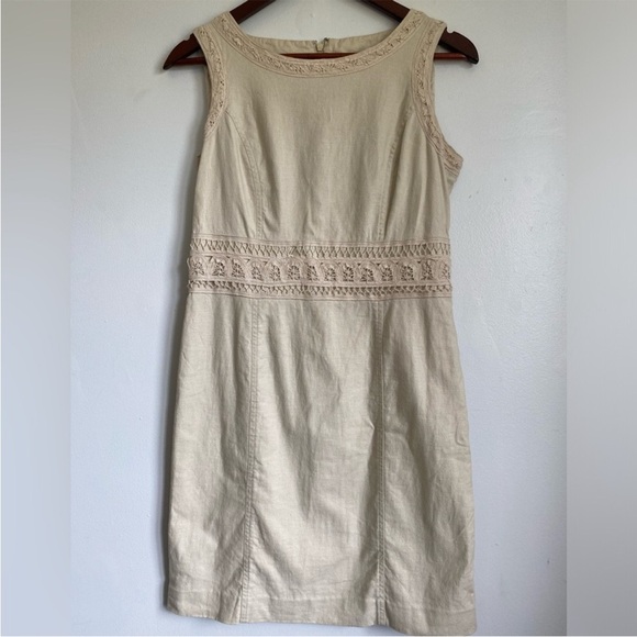SUSAN BRISTOL-Linen Blend Dress Size 4 - Picture 1 of 7